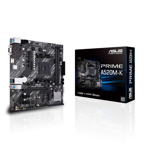 Bo Mạch Chủ ASUS A520M-K DDR4 (AM4/M-ATX/2 Khe RAM)