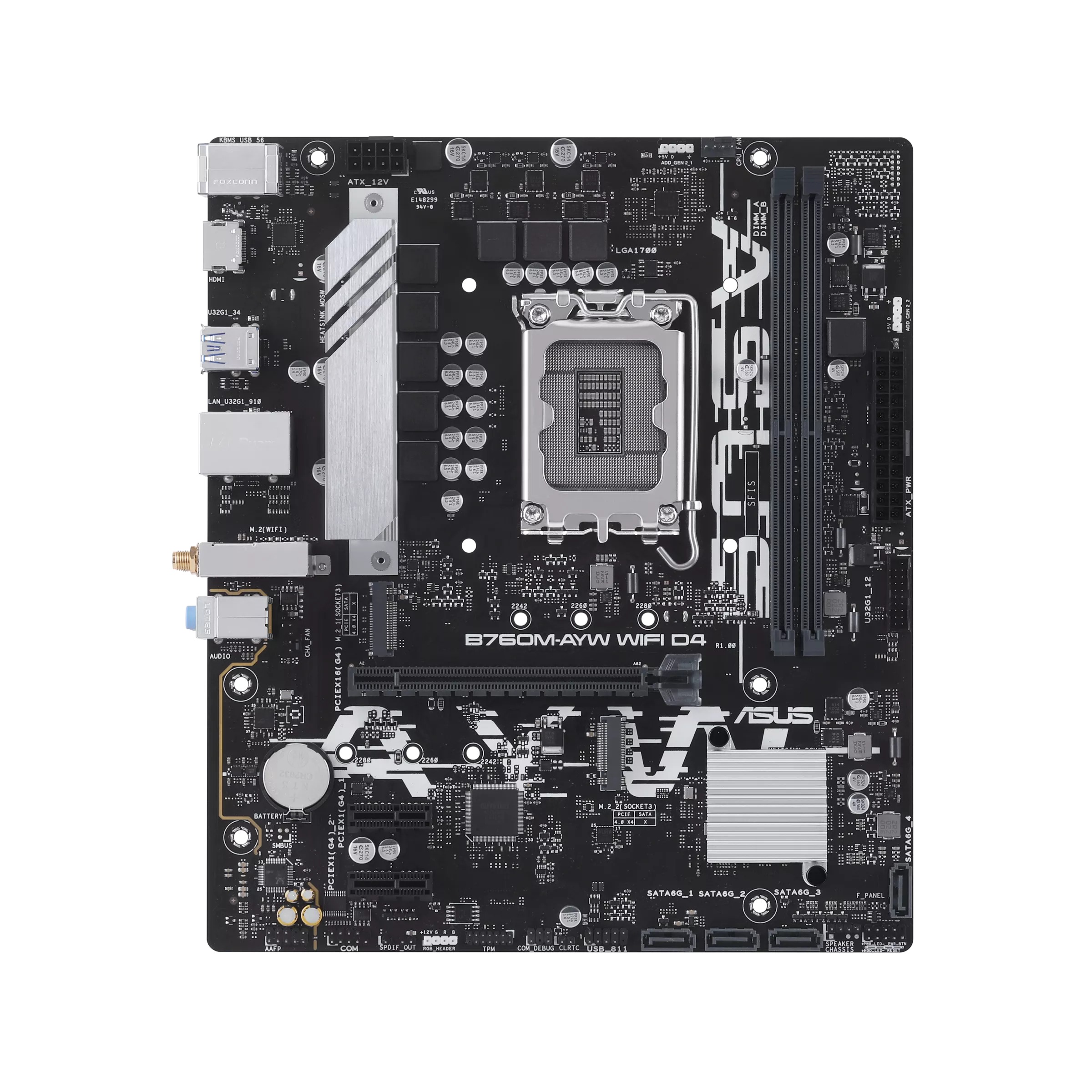 Bo Mạch Chủ ASUS B760M-AYW WIFI DDR4 (LGA1700/M-ATX/Wifi)