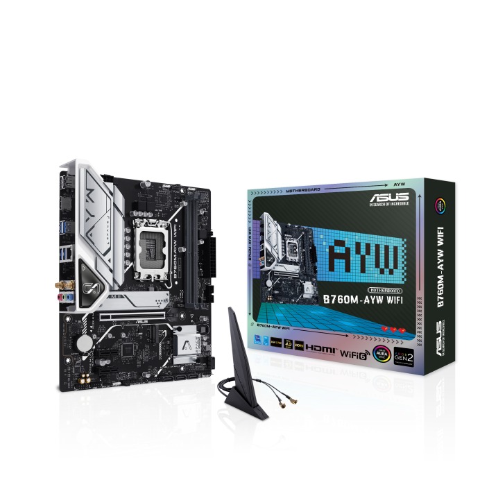 Bo Mạch Chủ ASUS B760M-AYW WIFI DDR5 (LGA1700/M-ATX/Wifi)