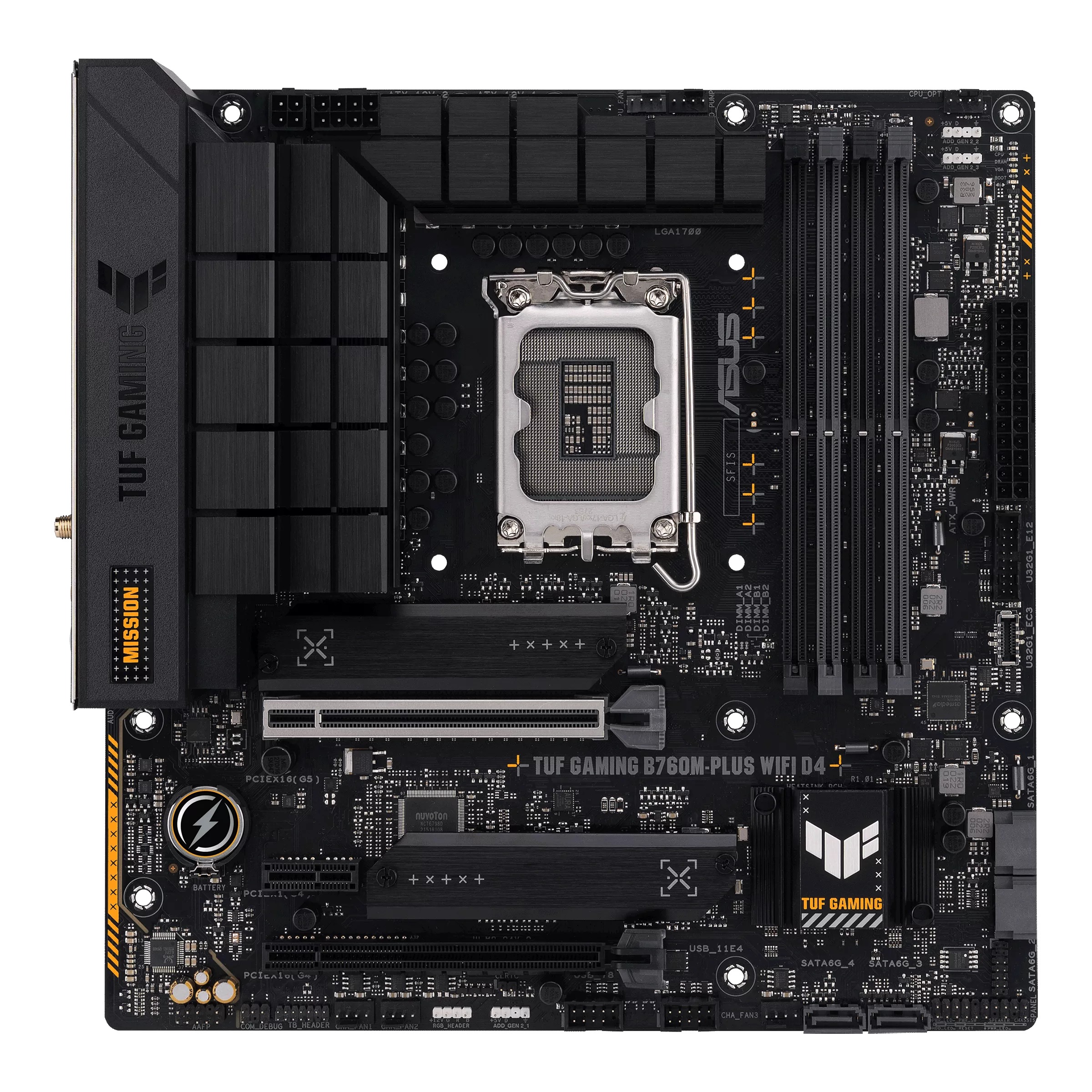 Bo Mạch Chủ ASUS TUF GAMING B760M-PLUS WIFI DDR4 (LGA1700/M-ATX/Wifi)