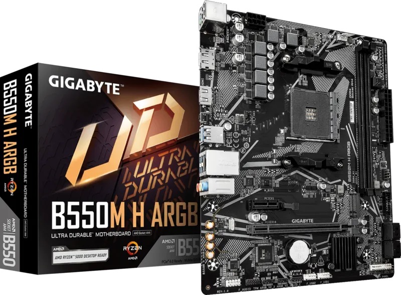Bo Mạch Chủ GIGABYTE B550M H ARGB DDR4 (AM4/M-ATX/2 Khe RAM)