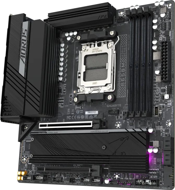 Bo Mạch Chủ Gigabyte B650M AORUS ELITE AX DDR5 (AM5 - M-ATX - 4 Khe RAM - Wifi+Bluetooth) trivietpc.vn