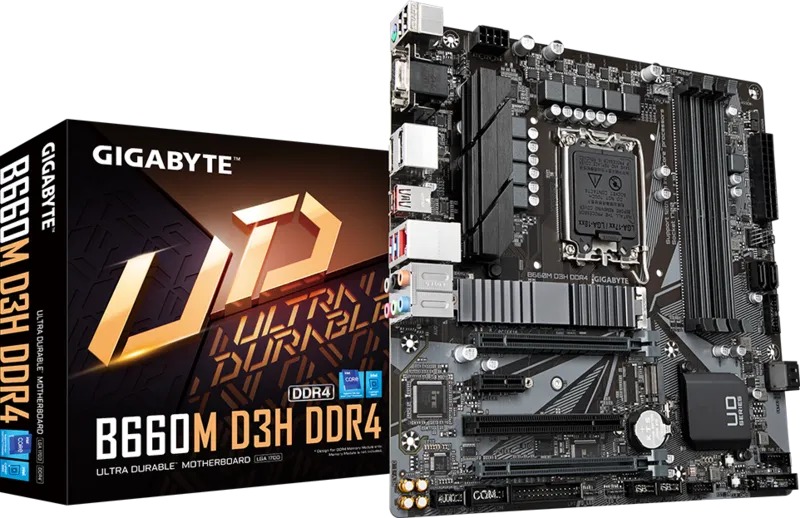 Bo Mạch Chủ GIGABYTE B660M-D3H DDR4 (LGA1700/M-ATX)