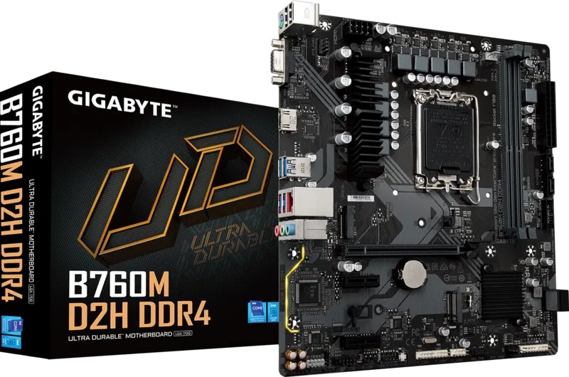 Bo Mạch Chủ GIGABYTE B760M D2H DDR4 (LGA1700/M-ATX)