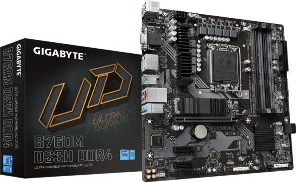 Bo Mạch Chủ GIGABYTE B760M DS3H DDR4 (LGA1700/M-ATX/4 Khe RAM)