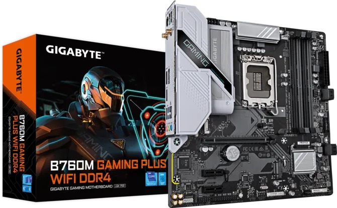Bo Mạch Chủ GIGABYTE B760M GAMING PLUS WIFI DDR4 (LGA1700/M-ATX/Wifi+Bluetooth)