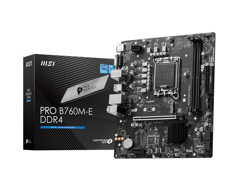 Bo Mạch Chủ MSI PRO B760M-E DDR4 (LGA1700/M-ATX)