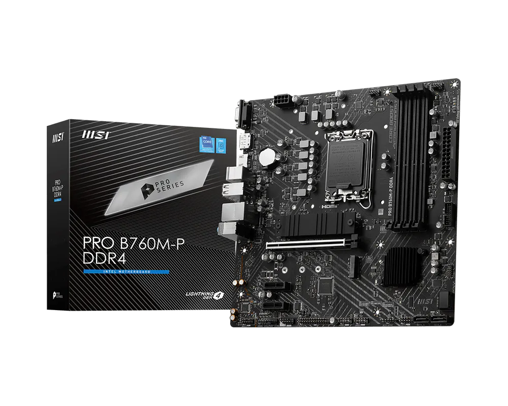 Bo Mạch Chủ MSI PRO B760M-P DDR4 (LGA1700/M-ATX)