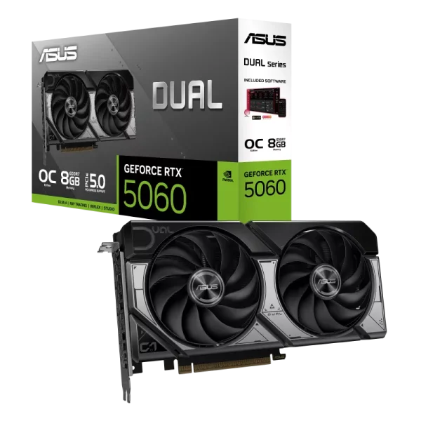 Card Đồ Hoạ ASUS Dual GeForce RTX 5060 8GB GDDR7 OC Edition trivietpc.vn