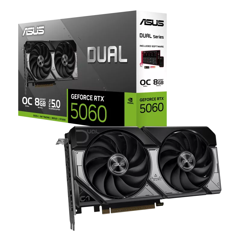 Card Đồ Hoạ ASUS Dual GeForce RTX 5060 8GB GDDR7 OC Edition trivietpc.vn