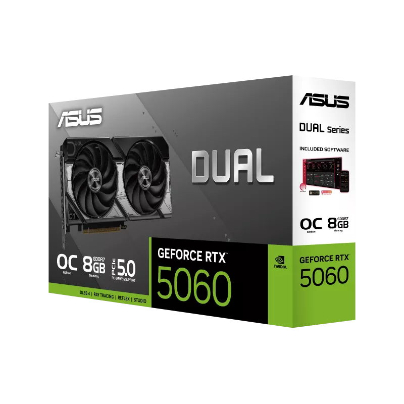 Card Đồ Hoạ ASUS Dual GeForce RTX 5060 8GB GDDR7 OC Edition trivietpc.vn