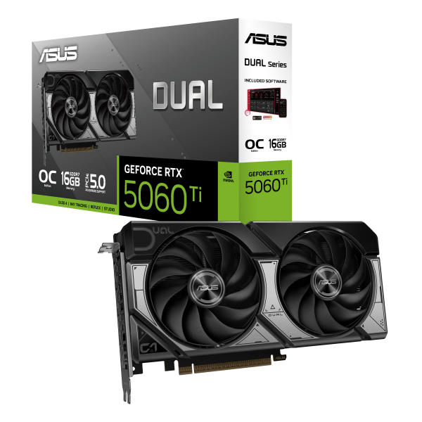 Card Đồ Hoạ ASUS Dual Geforce RTX 5060 Ti 16GB GDDR7 OC Edition (DUAL-RTX5060TI-O16G)