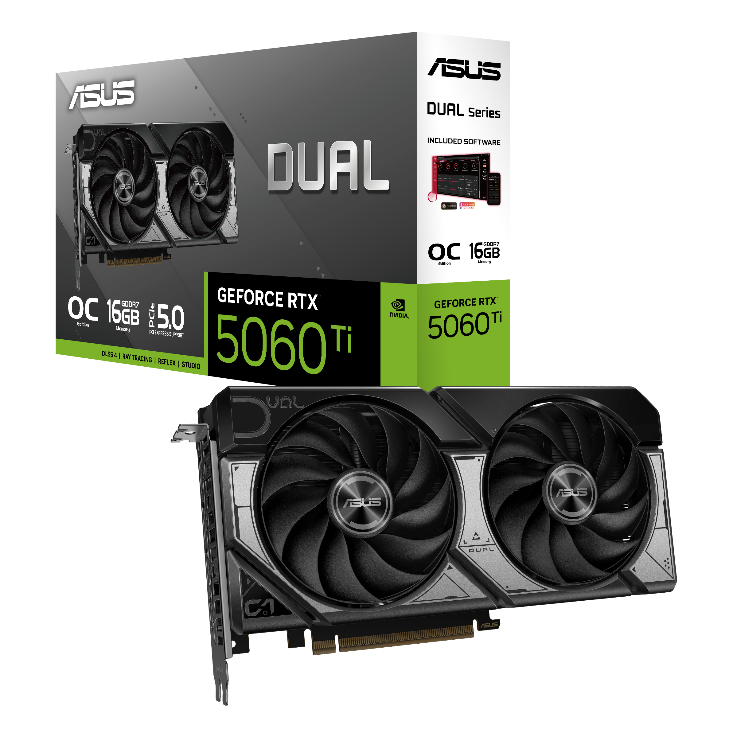 Card Đồ Hoạ ASUS Dual RTX 5060 Ti 16GB GDDR7 OC (DUAL-RTX5060TI-O16G)