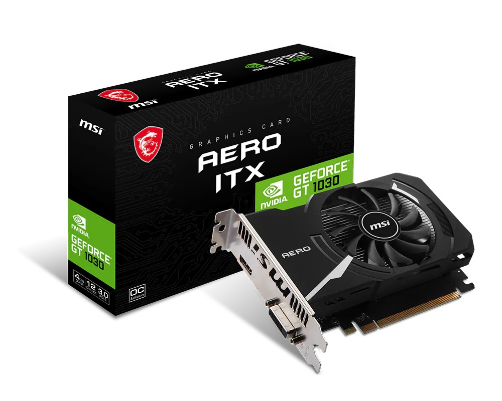 Card Đồ Hoạ MSI GeForce GT1030 AERO ITX 2GD4 OC 2GB GDDR4