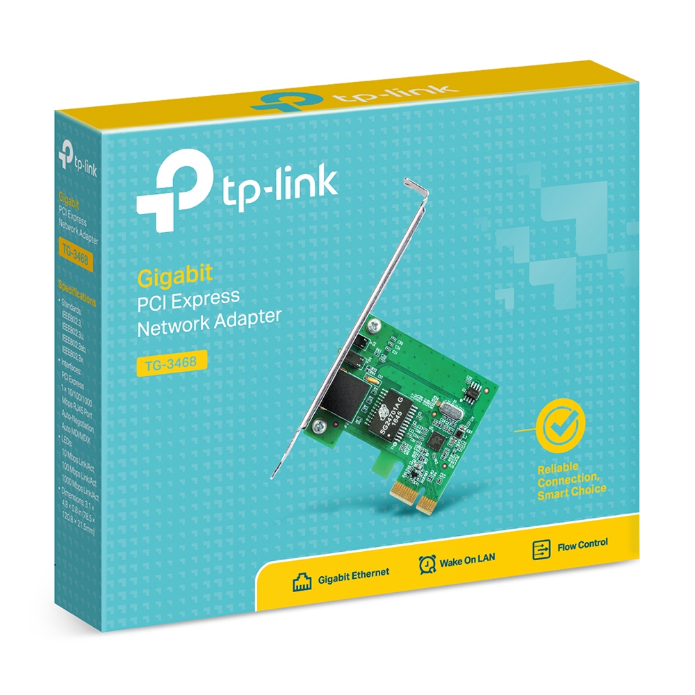 Card mạng có dây TP-Link PCI-E TG-3468 (10/100/1000Mbps/ 1 Cổng)