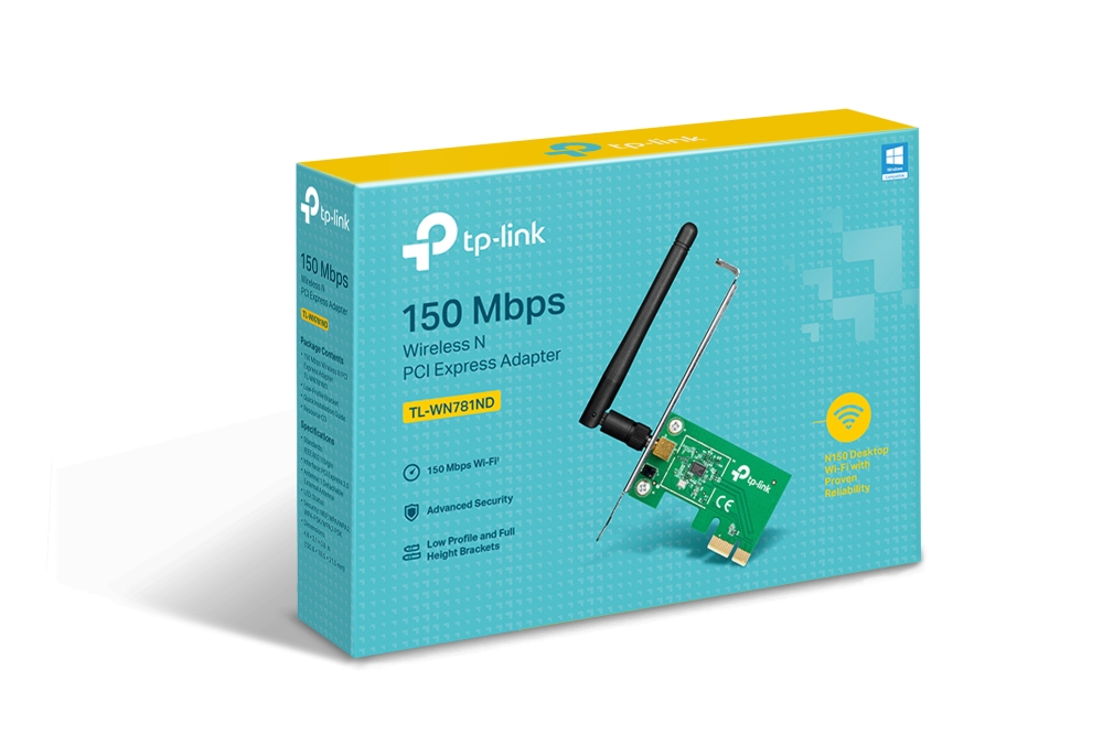 Card mạng không dây TP-Link PCI-E TL-WN781ND (Chuẩn N/ 150Mbps/ 1 Ăng-ten ngoài)