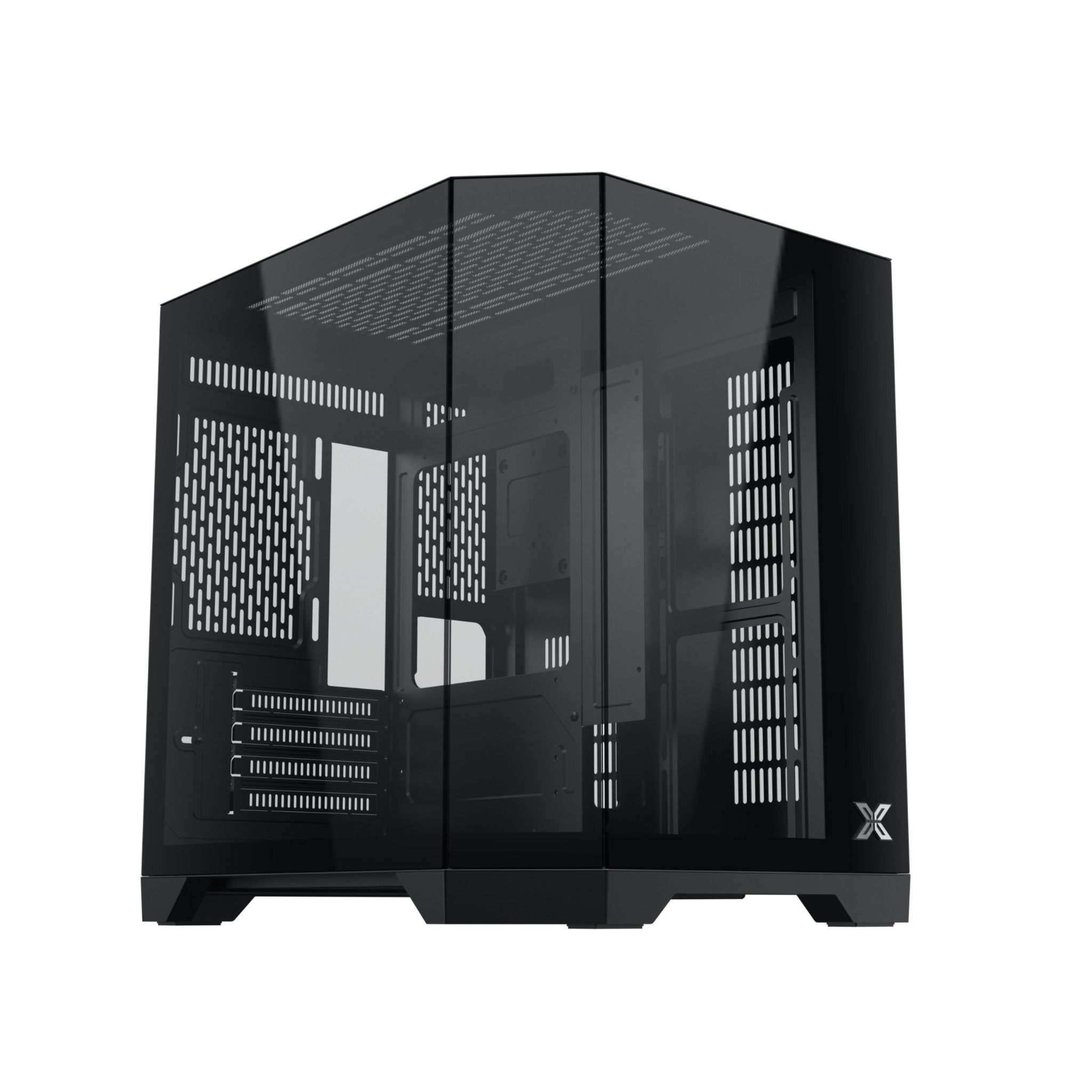 Vỏ Case Xigmatek Cubi M Nano M-ATX Mini Tower (Dual-Chamber/3 Mặt Kính/Không Kèm Fan/Black)