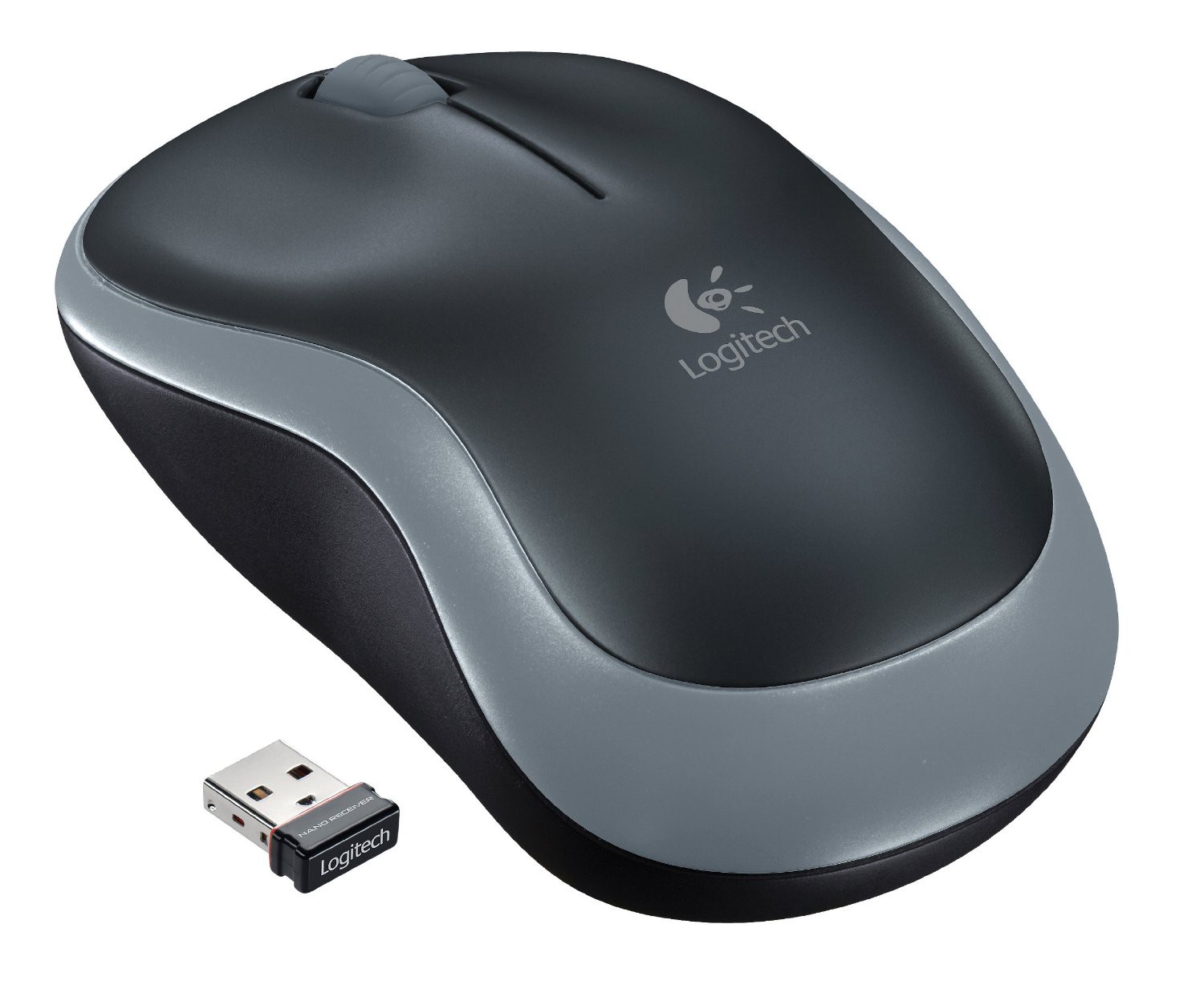 Chuột Không Dây Logitech M185 USB (Xám)