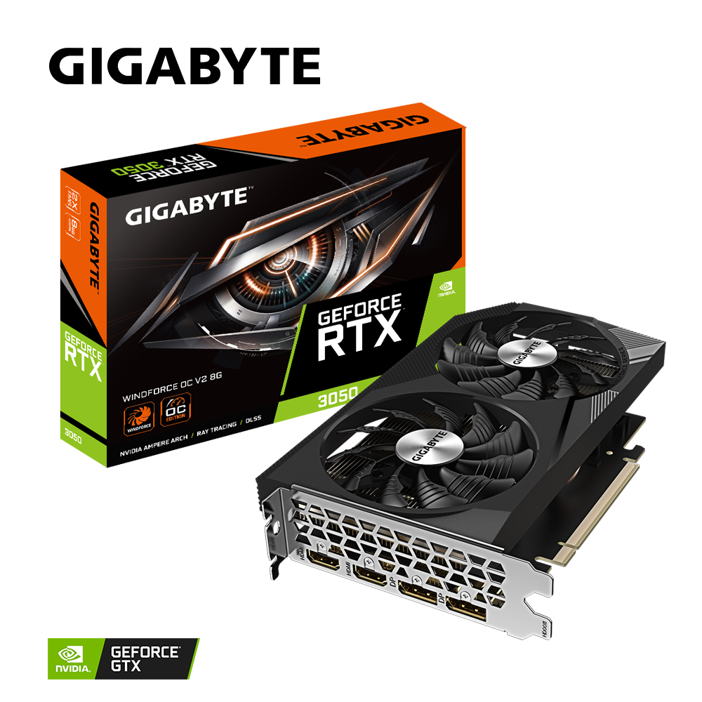 Card Đồ Hoạ GIGABYTE GeForce RTX 3050 WINDFORCE OC V2 8G