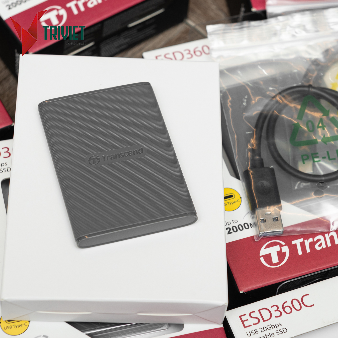 Ổ Cứng Di Động Trancend ESD360C 1TB USB 20Gbps Type-C (TS1TESD360C)