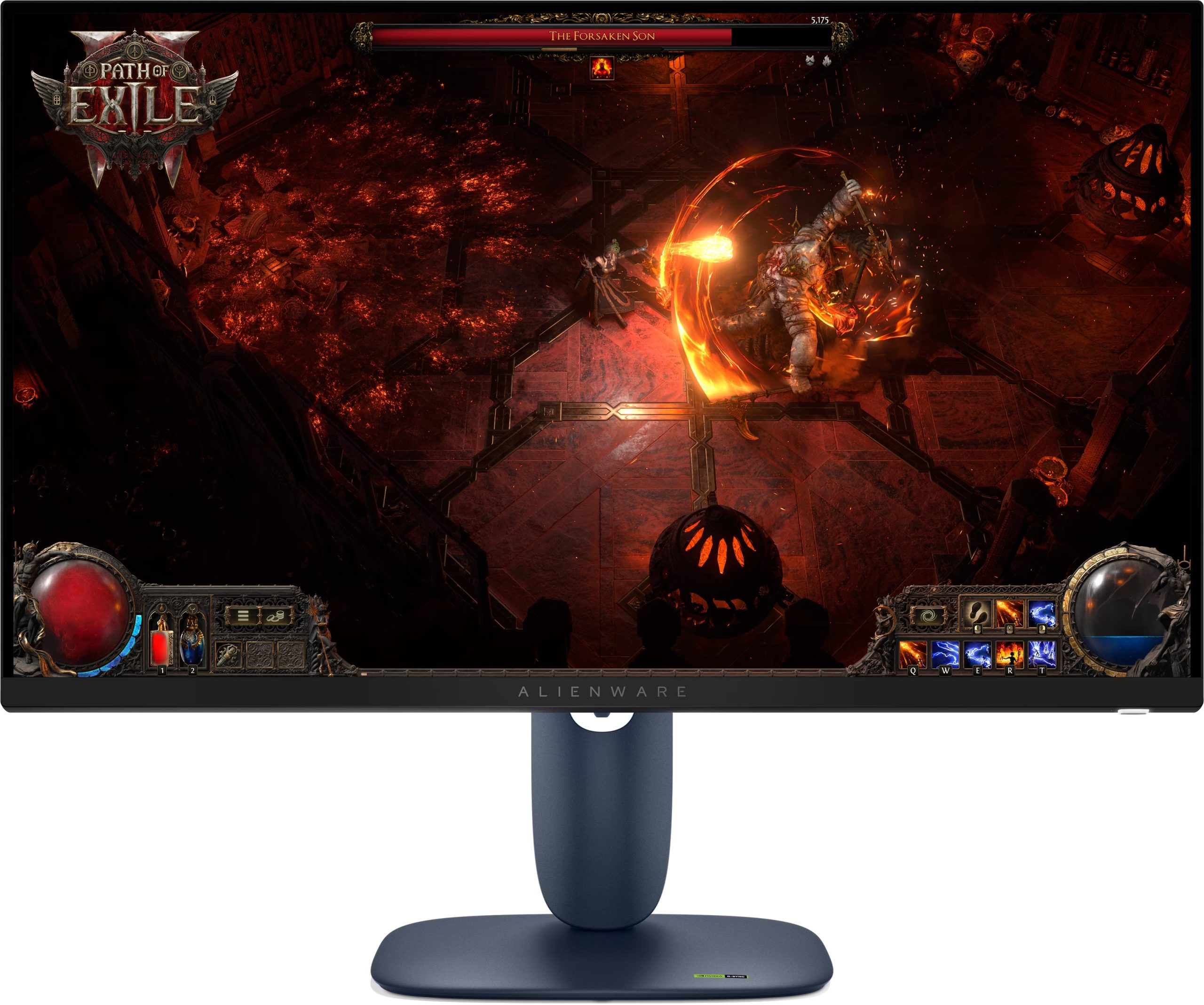 Màn Hình Gaming Alienware AW2725DM (27 inch/Fast IPS/2K/180Hz/1ms) 2xHDMI/1 DP/1 USB-B