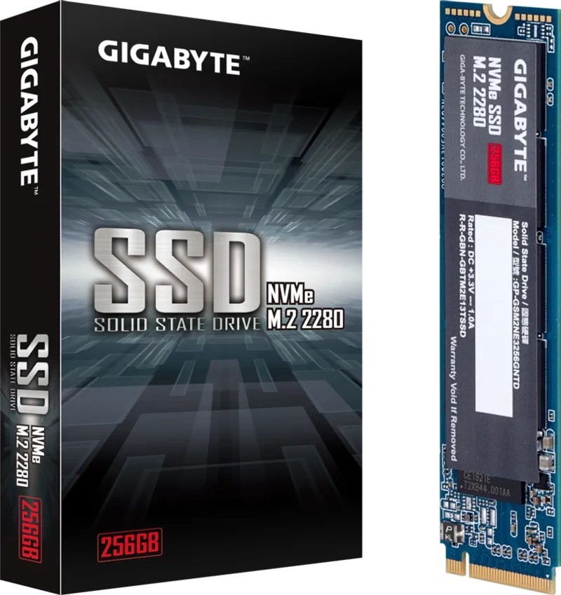 Ổ Cứng SSD Gigabyte 256GB M2 2280 NVMe PCIe Gen3x4 Đọc 1700 MB/s Ghi 1100 MB/s (GP-GSM2NE3256GNTD)