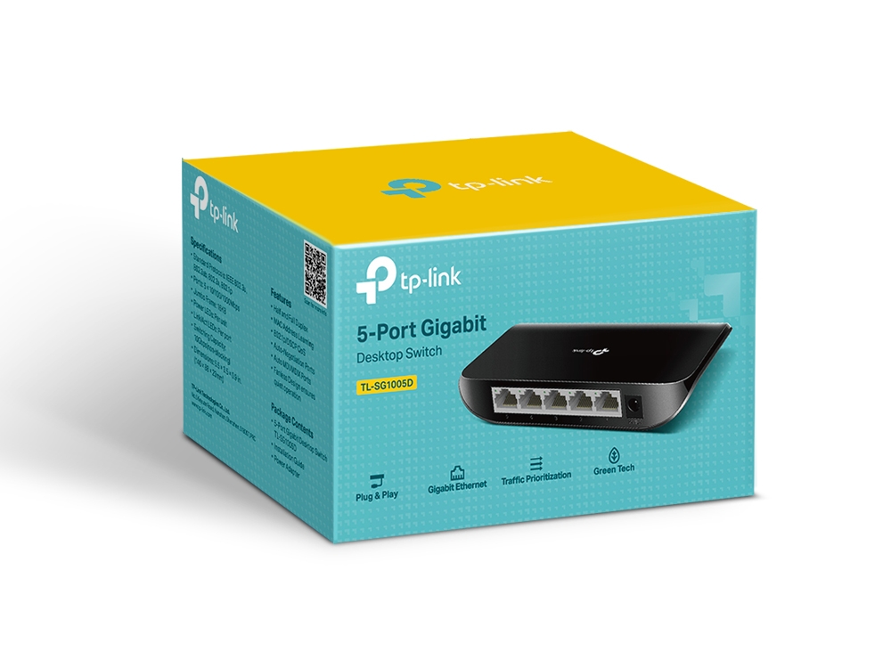 Switch TP-Link TL-SG1005D 5 Port 10/100/1000 Mbps 5 Cổng (Vỏ Nhựa)