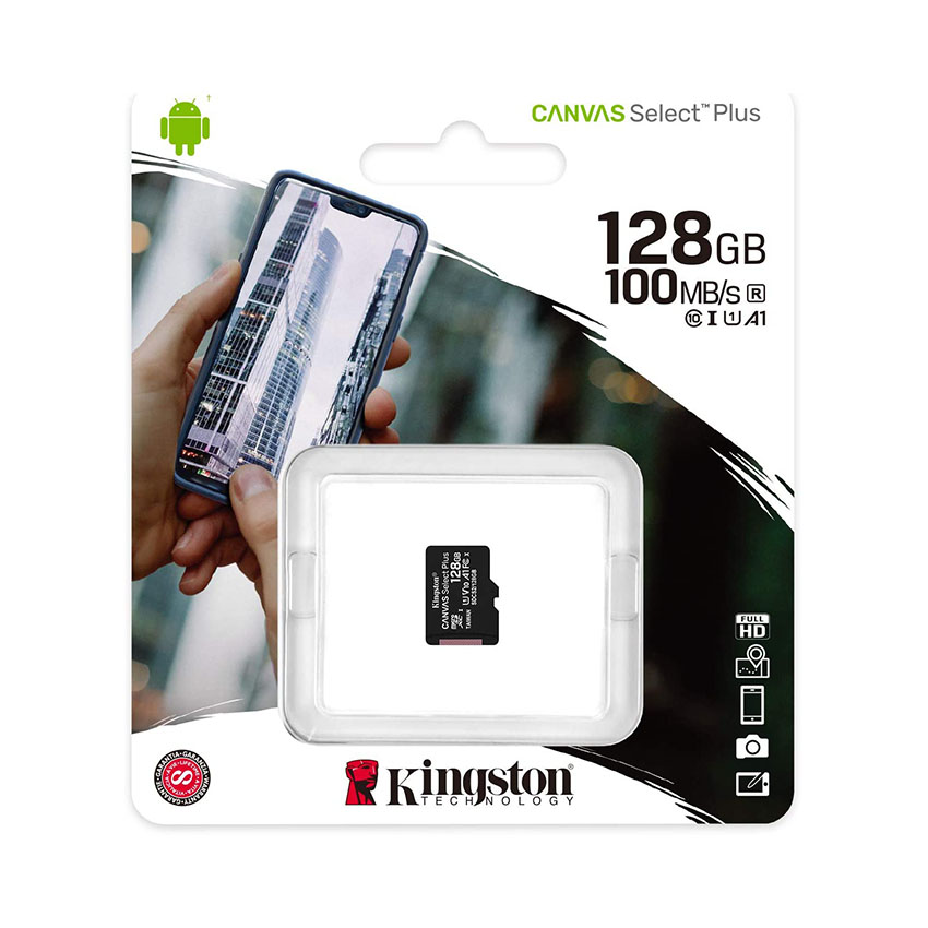 Thẻ nhớ Kingston 128GB microSDXC Canvas Select Plus 100R Class10