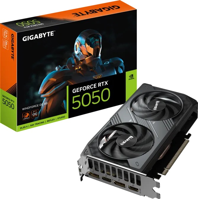 Card Đồ Hoạ GIGABYTE RTX 5050 WINDFORCE OC 8GB (N5050WF2OC-8GD)