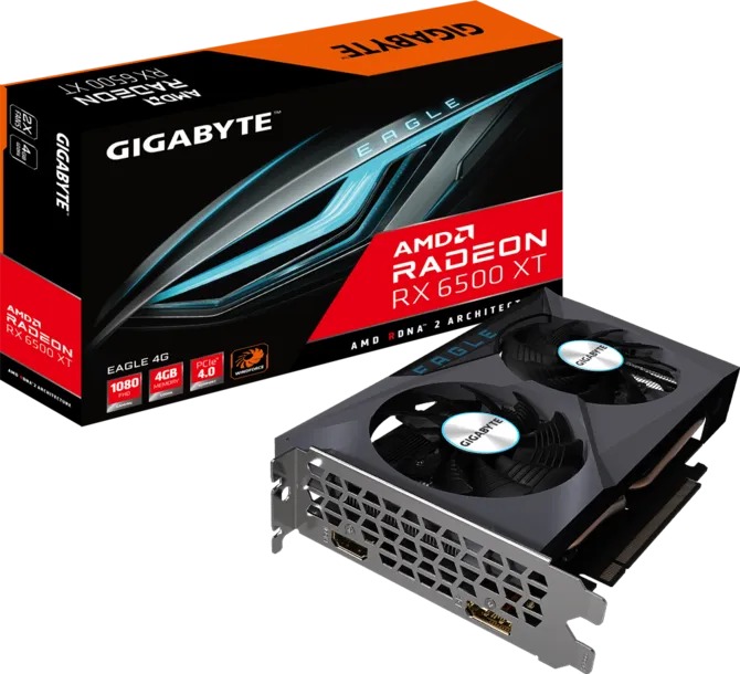 Card Đồ Hoạ GIGABYTE Radeon RX 6500 XT EAGLE 4G (GV-R65XTEAGLE-4GD)