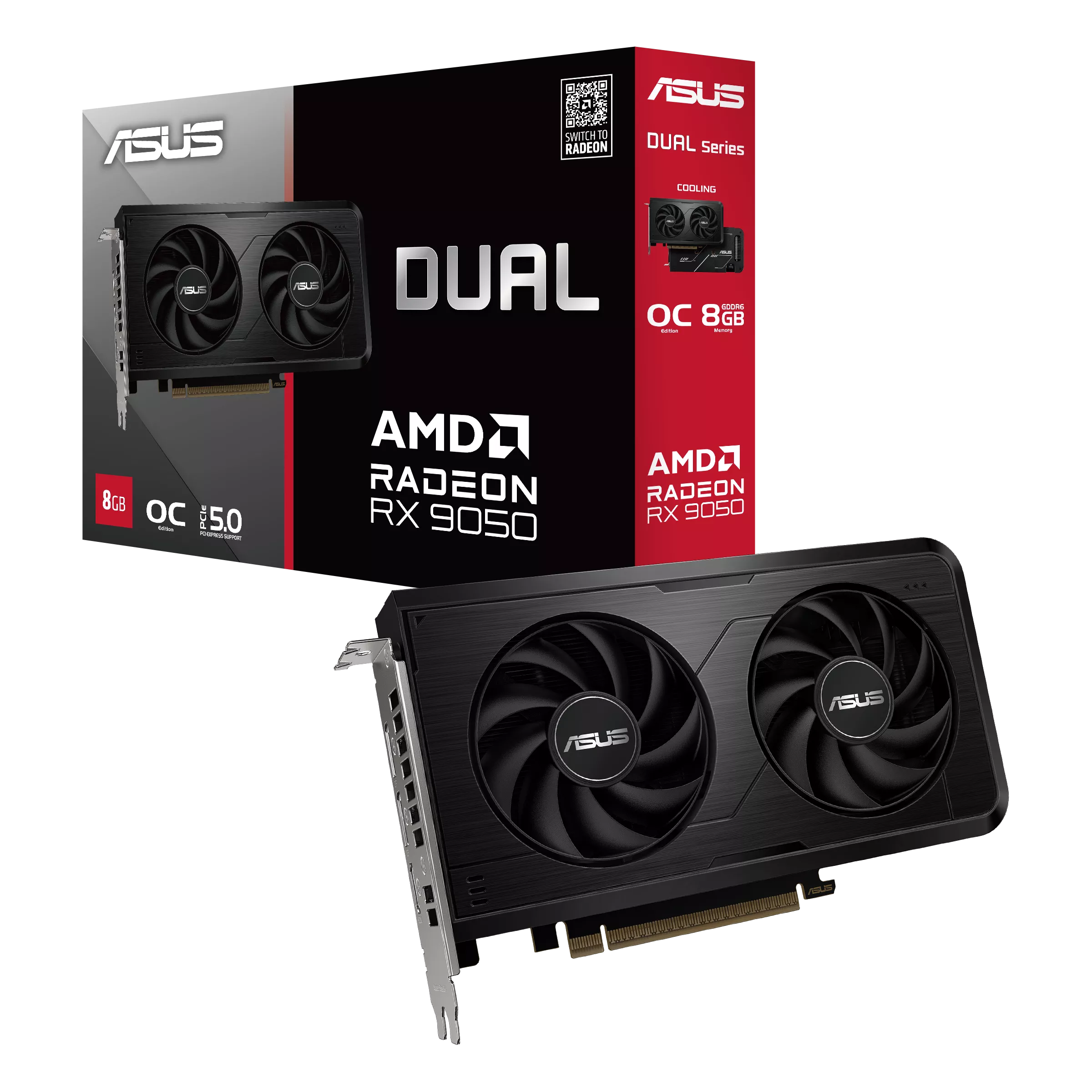 Card Đồ Hoạ ASUS Dual Radeon RX 9050 8GB GDDR6 OC Edition (DUAL-RX9050-O8G)