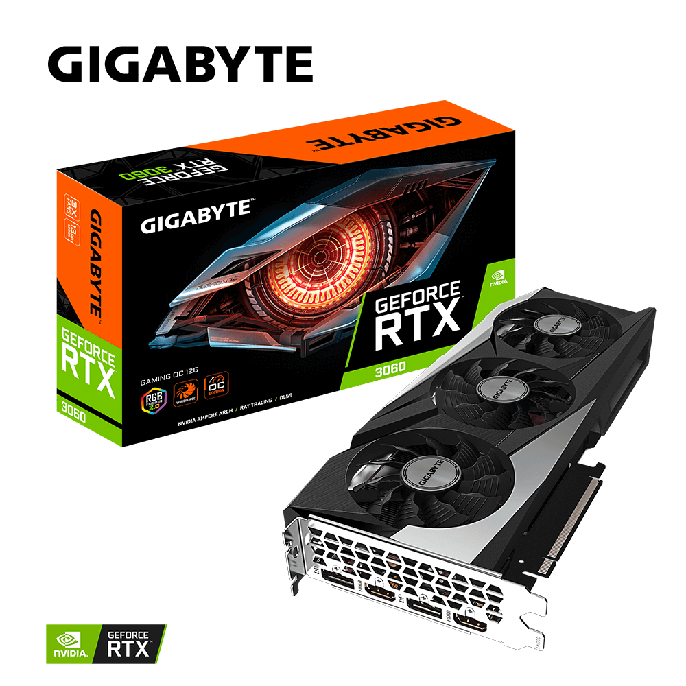 Card Đồ Hoạ GIGABYTE GeForce RTX 3060 Gaming 12GB GDDR6 OC (GV-N3060GAMING OC-12GD) trivietpc.vn