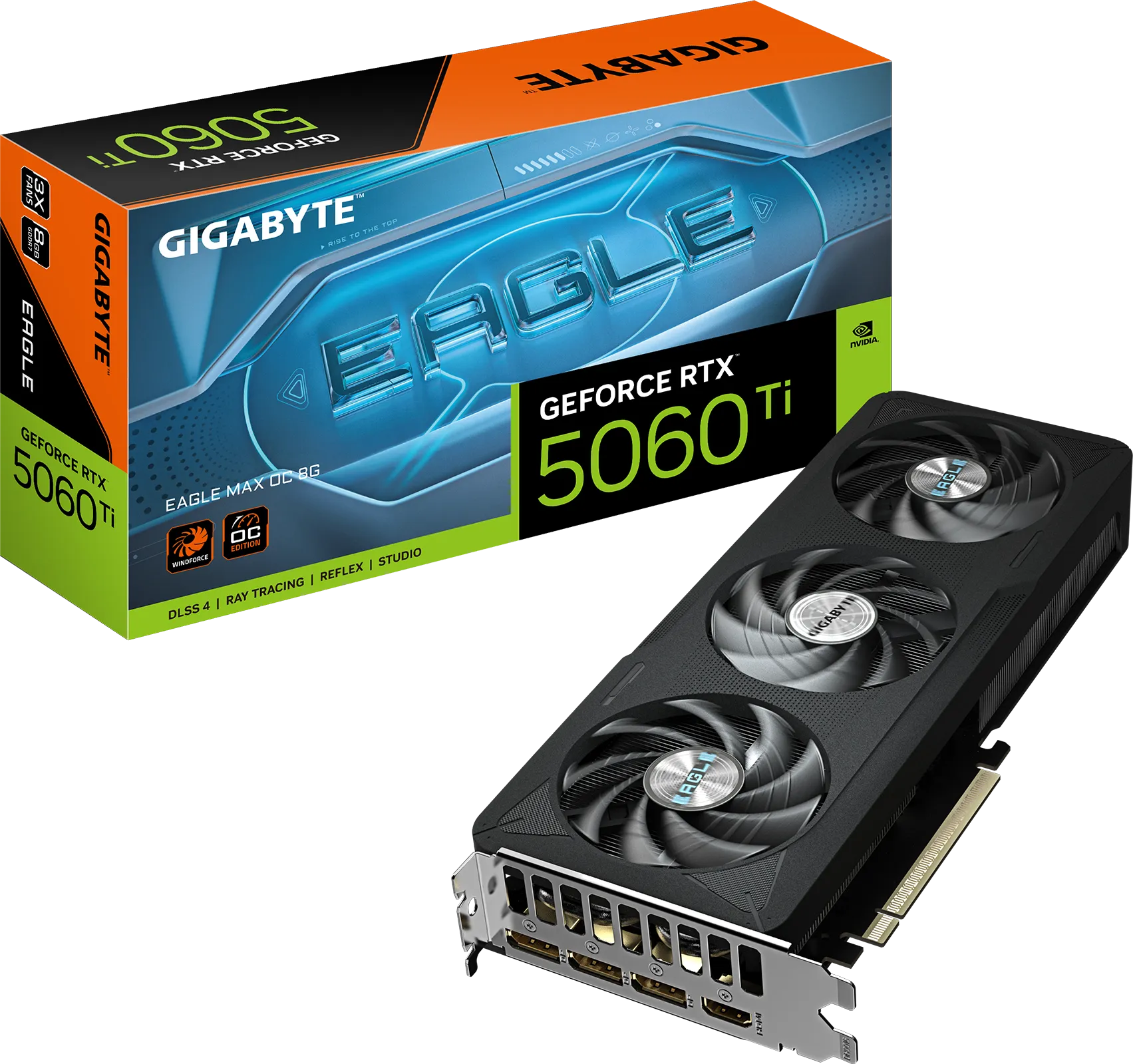 Card Đồ Hoạ Gigabyte Geforce RTX 5060 Ti Eagle MAX OC 8GB GDDR7 (GV-N506TEAGLEMAX OC-8GD) - trivietpc.vn