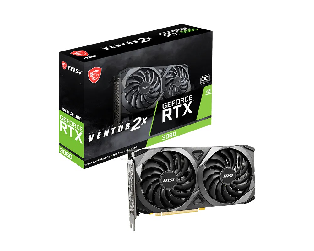 Card Đồ Hoạ MSI GeForce RTX 3060 VENTUS 2X 12GB OC GDDR6