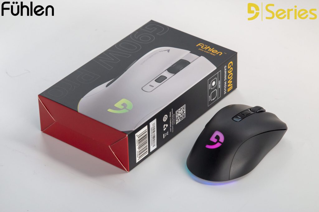 Chuột Gaming Fuhlen G90W Pro Wireless (PAW3311/12000DPI/1000Hz/Optical switch/68g/Đen)