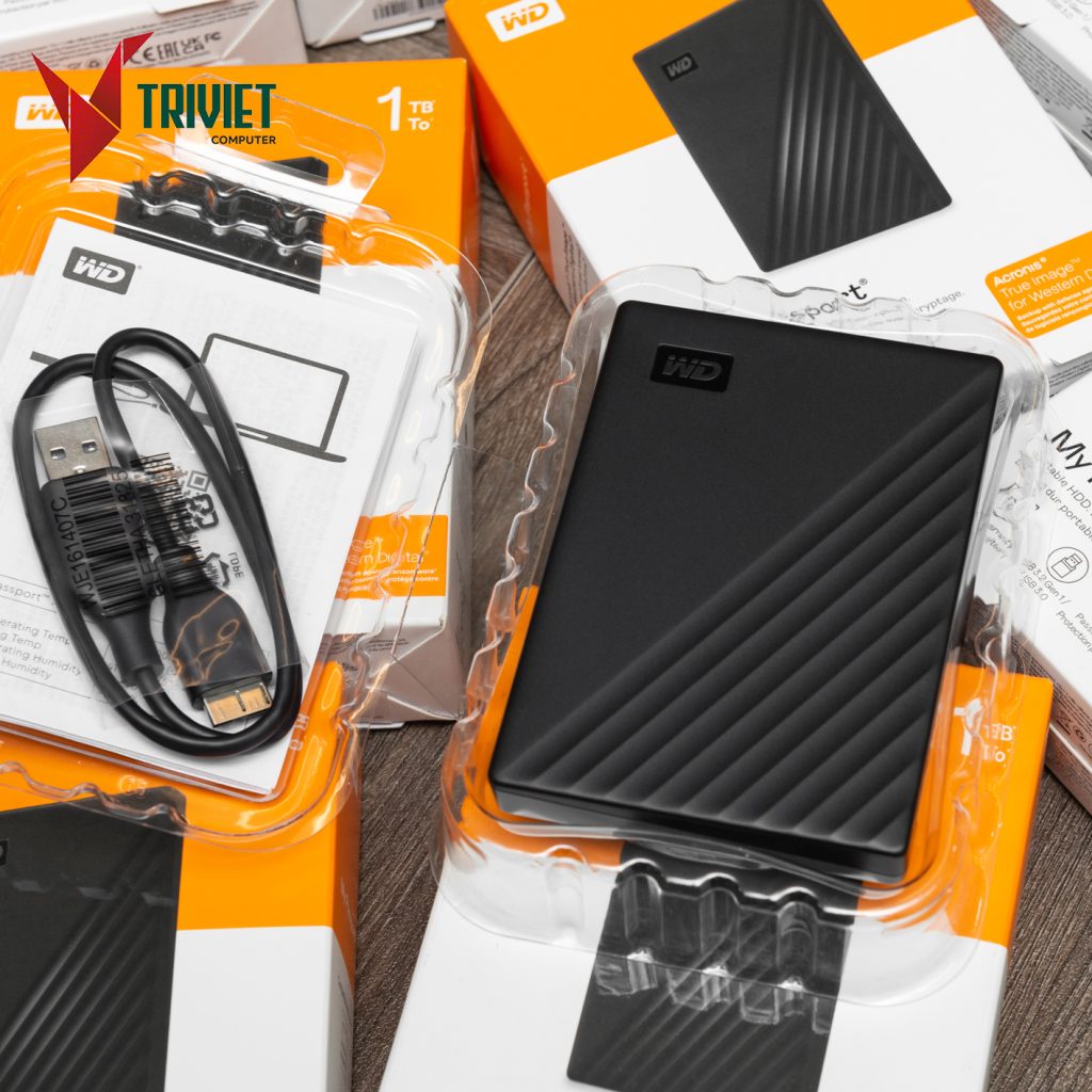 Ổ Cứng Di Động HDD WD My Pasport 1TB Black (WDBYVG0010BBK) trivietpc.vn