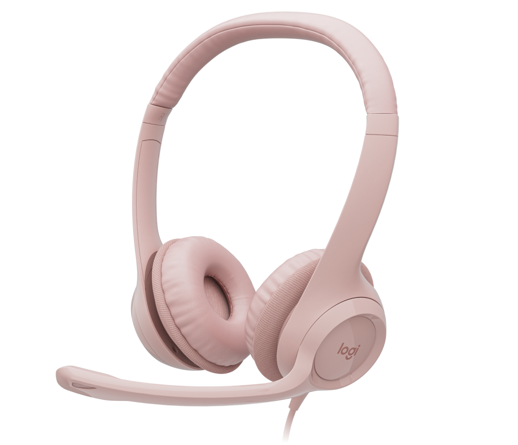 Tai Nghe Logitech H390 (USB-A-Mic Lọc Ồn-Màu Hồng) trivietpc.vn