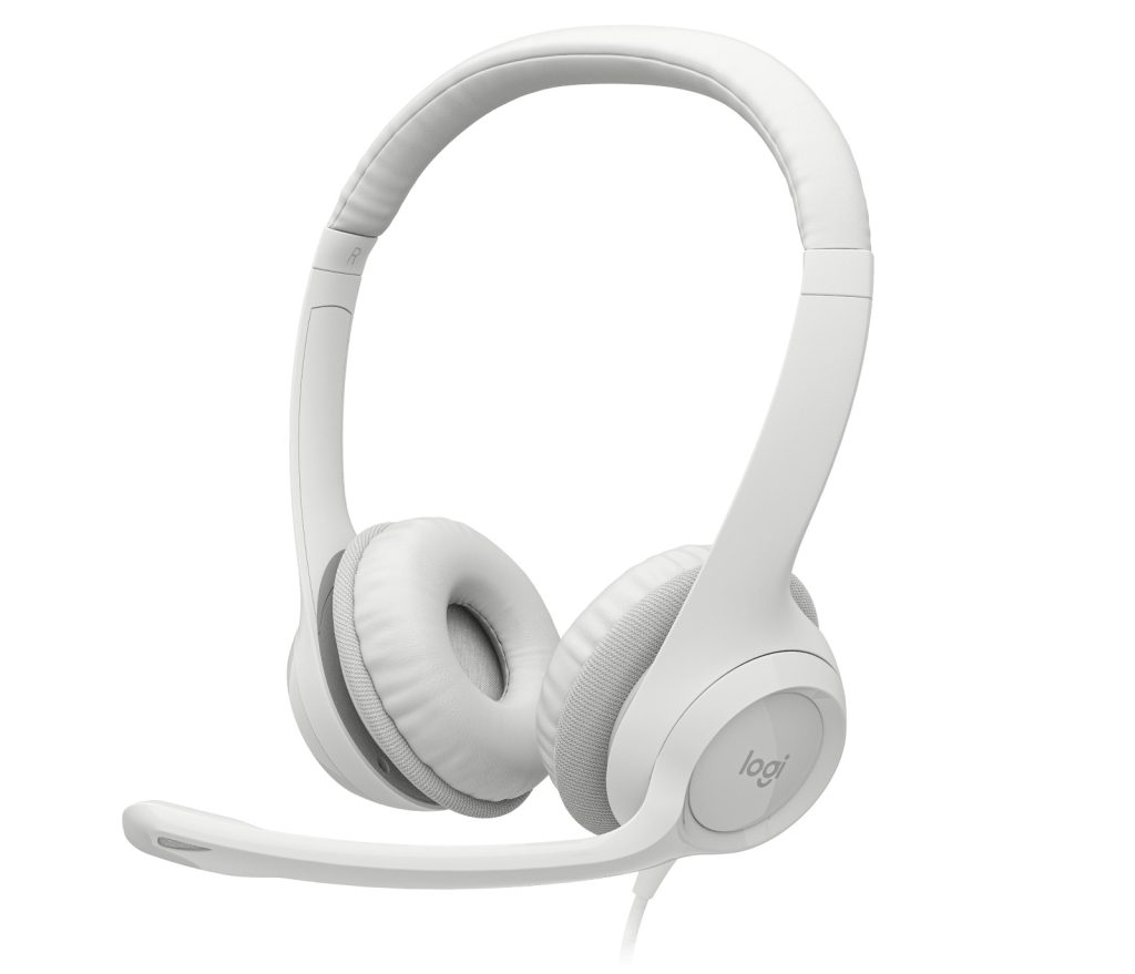 Tai Nghe Logitech H390 (USB-A-Mic Lọc Ồn-Màu Trắng) trivietpc.vn