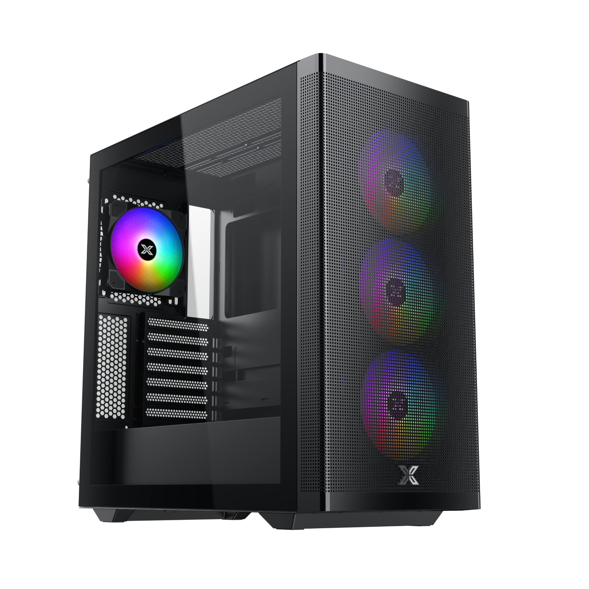 Vỏ Case Xigmatek Osiris Pro 4FX (E-ATX/Mid-Tower/Tempered glass/4 Fan RGB/Black)