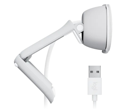 Webcam Logitech Brio 100 (FullHD/30fps/Trắng)