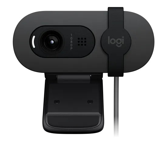 Webcam Logitech Brio 100 (FullHD/30fps/Fixedfocus/Dây 1.5m/Đen)