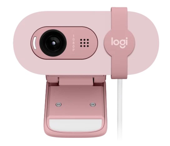 Webcam Logitech Brio 100 (FullHD/30fps/Fixedfocus/Dây 1.5m/Hồng)