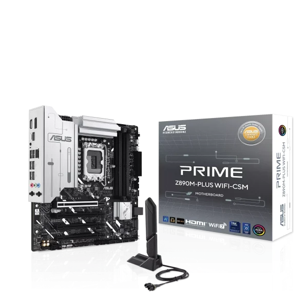 Bo Mạch Chủ ASUS Prime Z890M Plus WiFi CSM DDR5 (LGA1851/M-ATX/4 Khe RAM/WiFi 7)