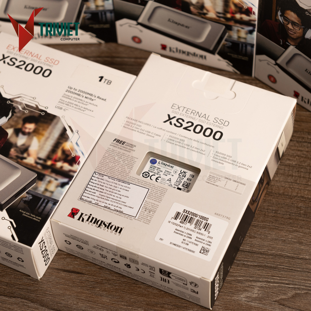 Ổ Cứng Di Động Kingston XS2000 1TB - Đọc 2000MBs Ghi 2000MBs - trivietpc.vn - Trí Việt Computer 279 phố Vọng
